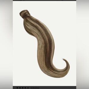 20” Luxy Ponytail ash brown highlights